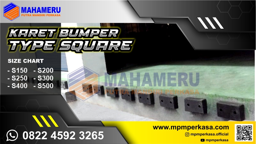 Rubber Bumper Square,Karet Bumper,fender square,Bumper Karet Kotak,bumper gudang,mpmperkasa