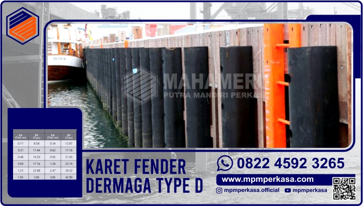 mpmperkasa,karet fender tipe D,rubber fender D,rubber fender type D,karet fender D,