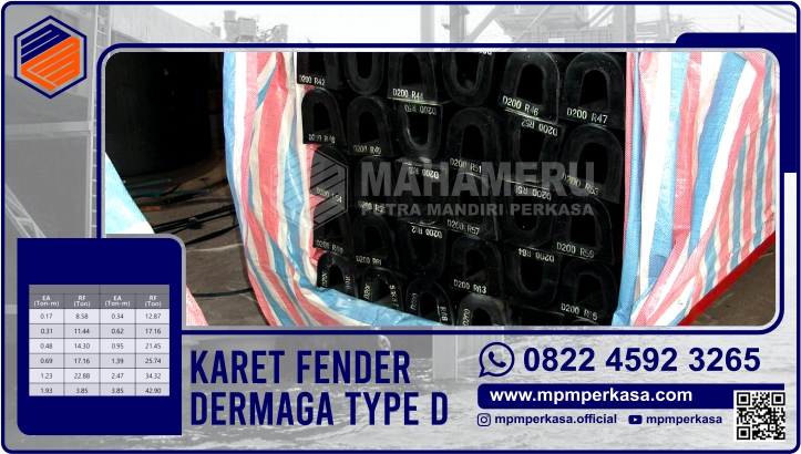 mpmperkasa,karet fender tipe D,rubber fender D,rubber fender type D,karet fender D,