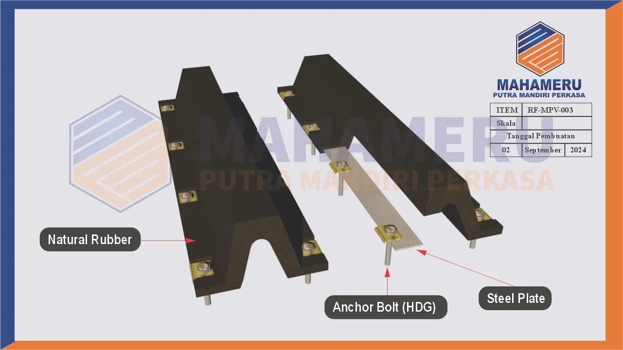 Rubber Fender V 3D Desain