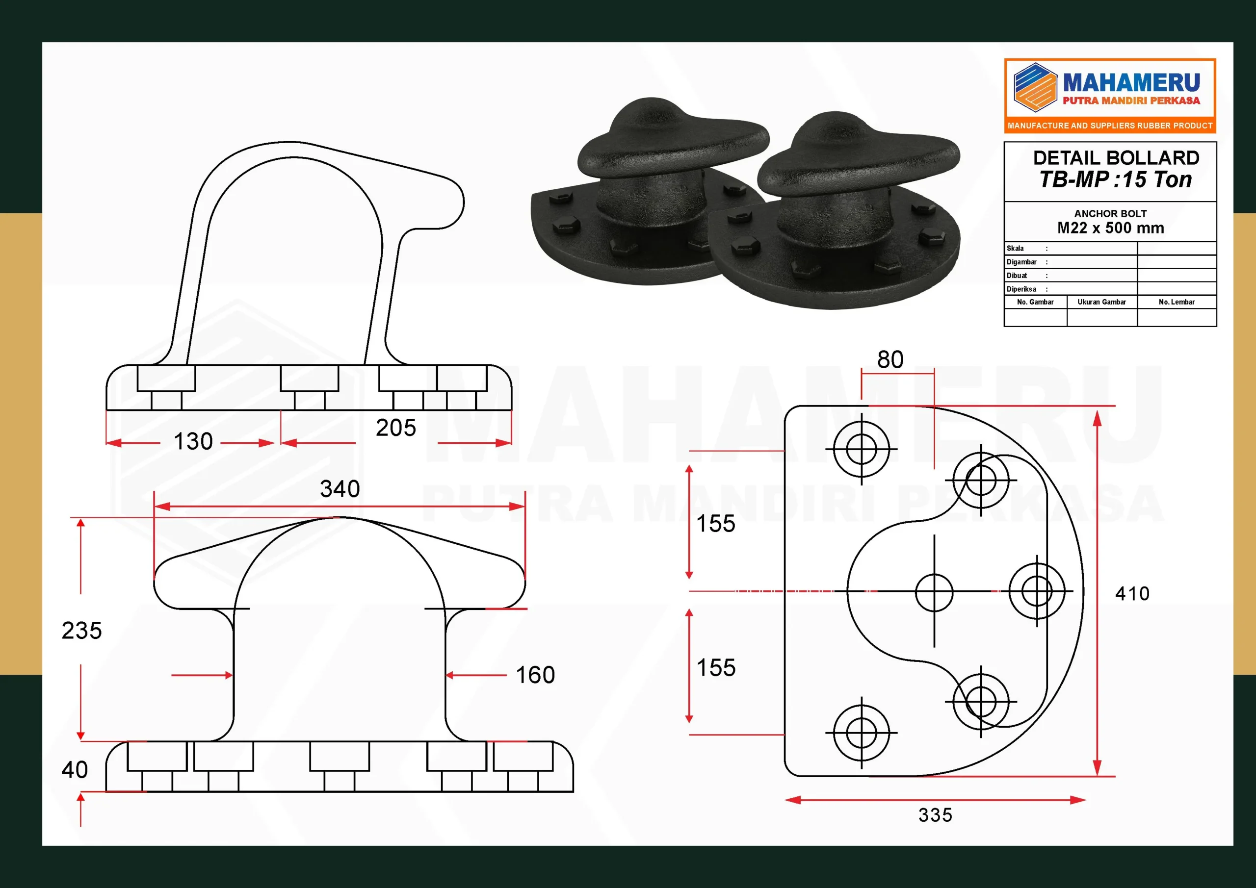 Bollard Tee 15 Ton - Image 2